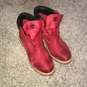RED CAMO TIMBERLAND BOOTS